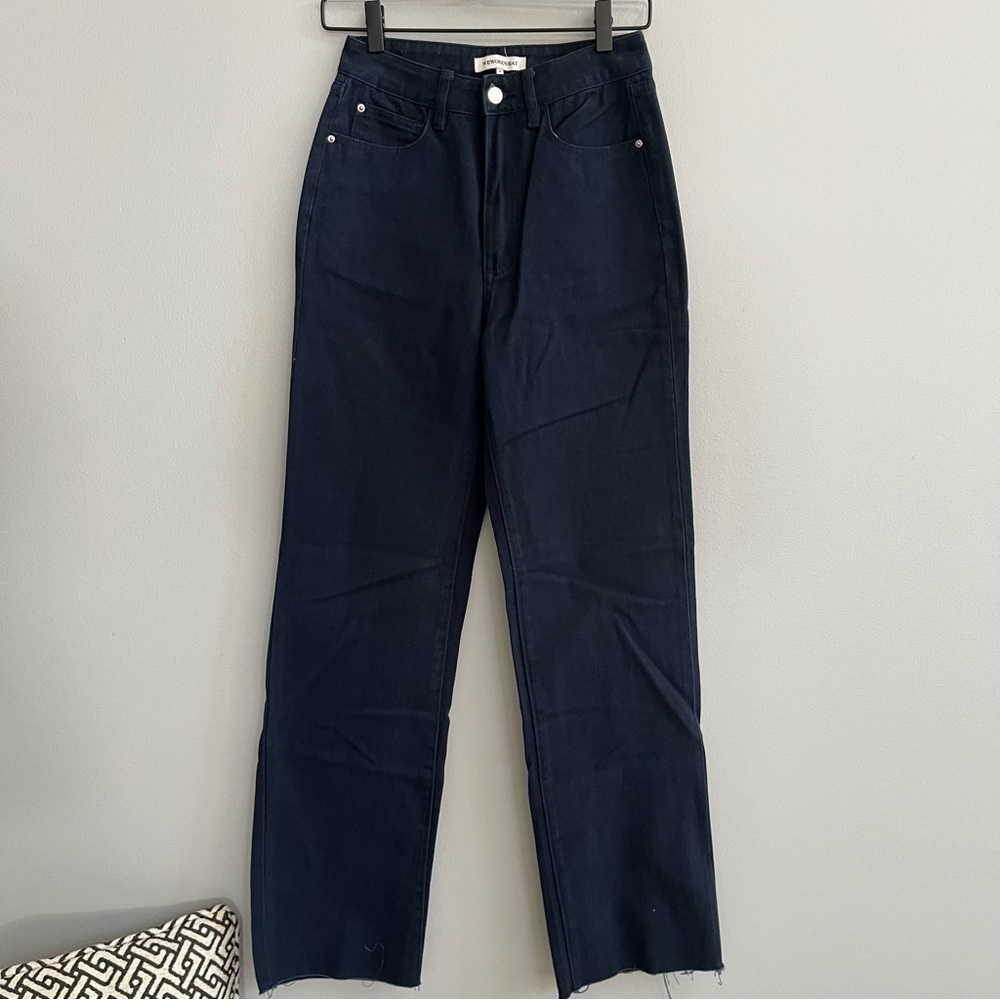WeWoreWhat Women's Distressed High Rise Dad Denim Size 25 Straight Leg
